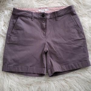 Boden Sewn Cuff Flat Front Chino Shorts